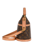 Duffle Bucket Bag, &pound;995, Handbags, Brown, Canvas, Side view
